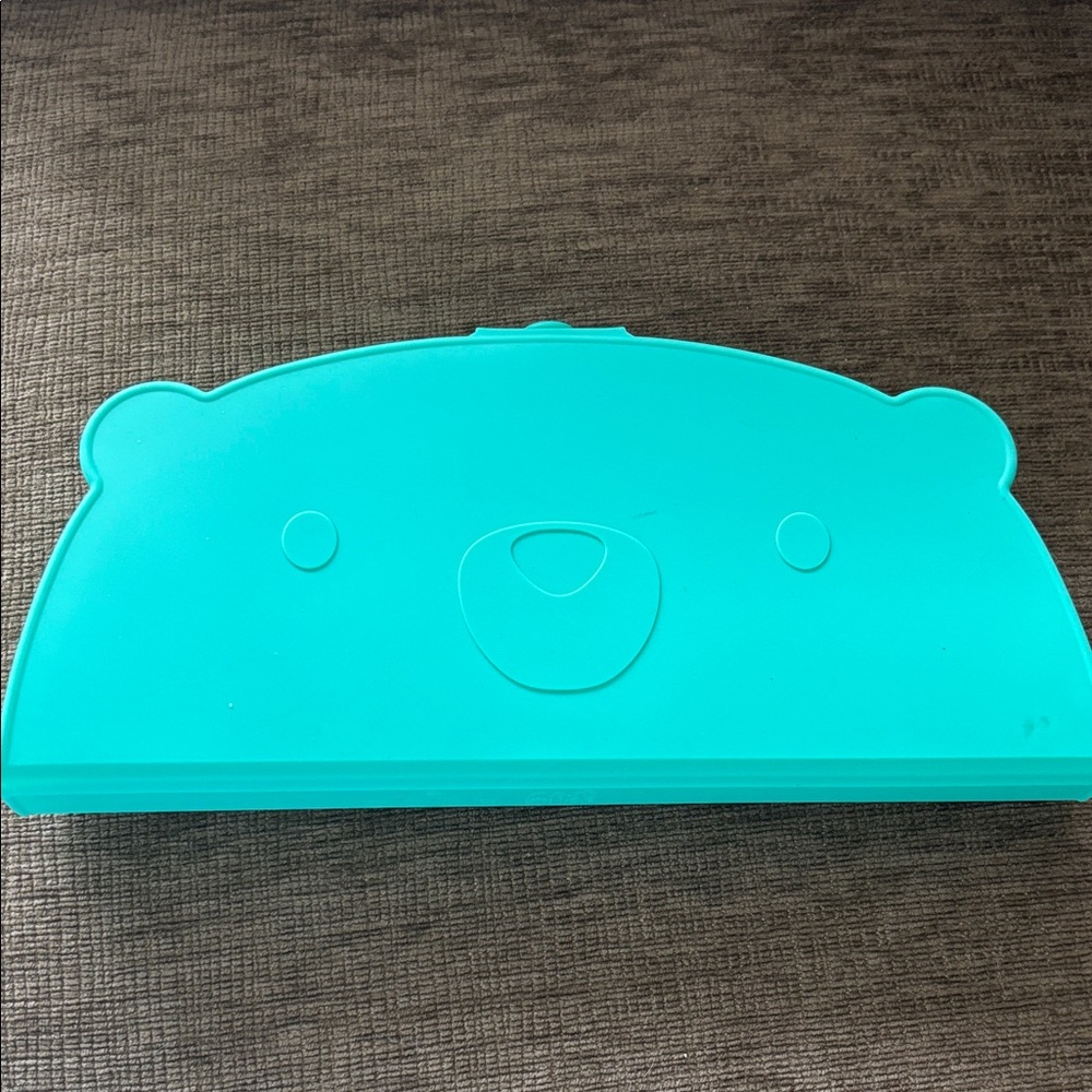Cute Bear-Shaped Aqua Placemat